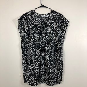 Madewell Black And White NWOT Sleeveless Tunic XL